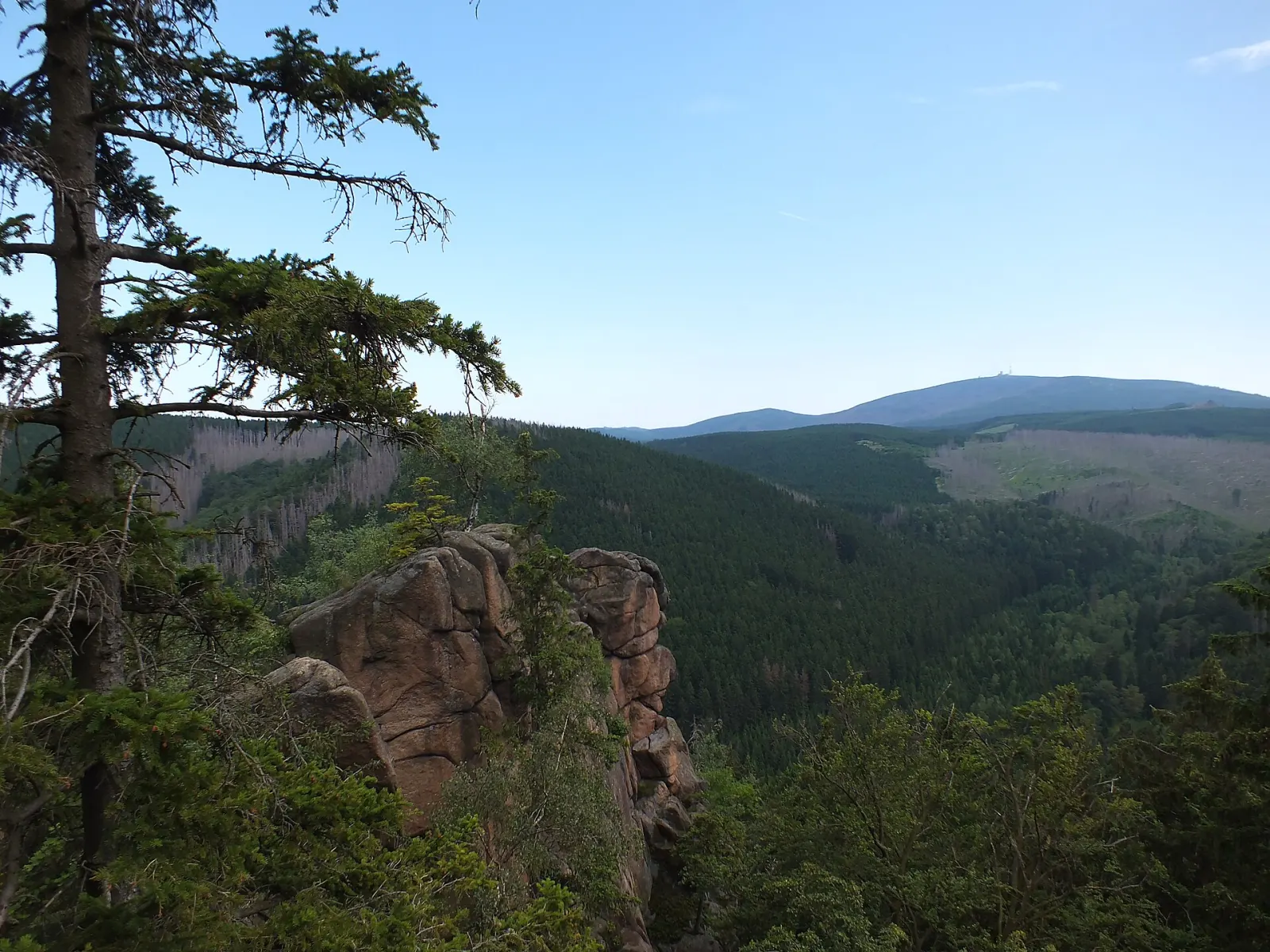 View from the Rabenklippe to the Brocken