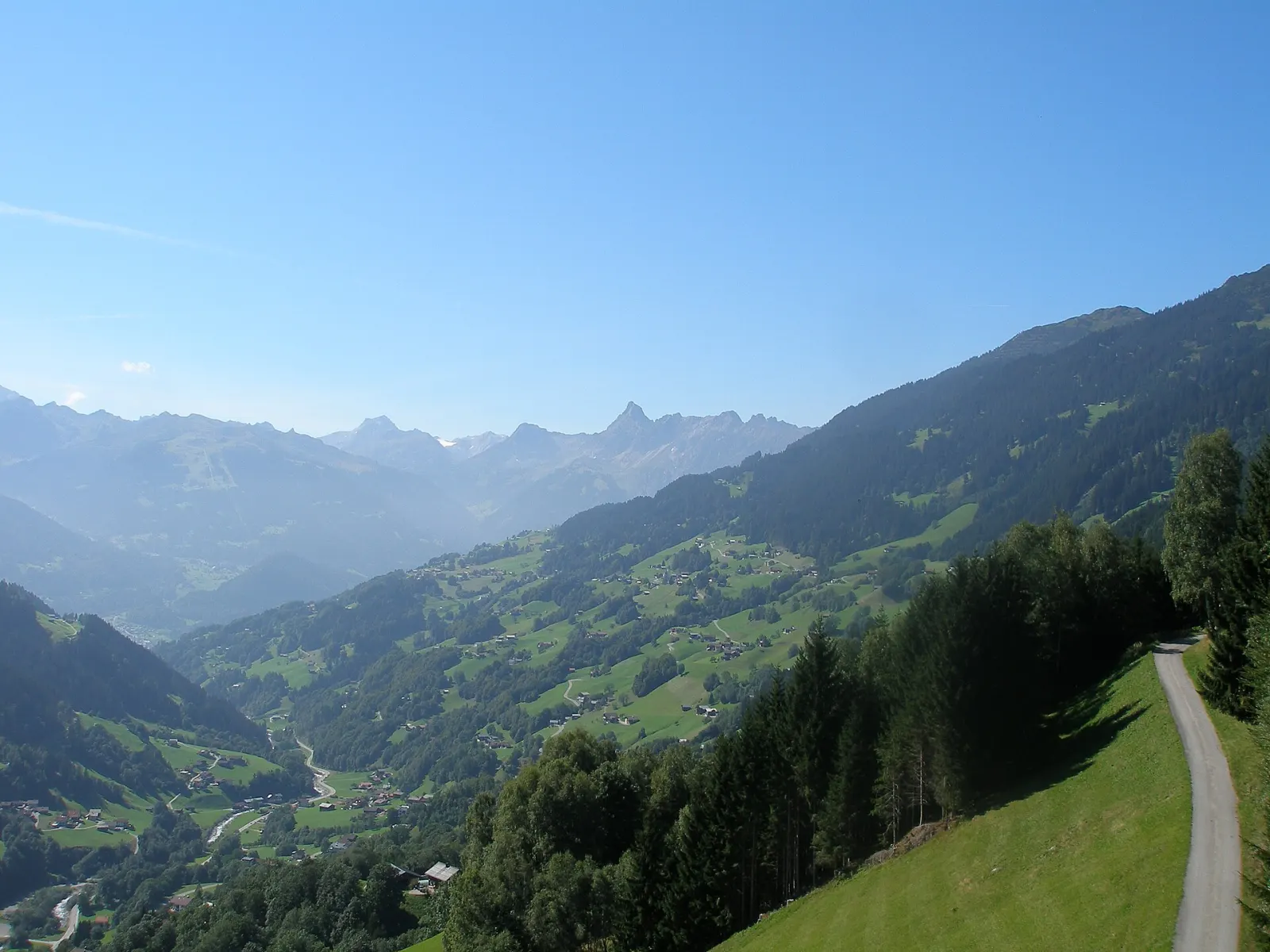 Mountain path above the Montafon