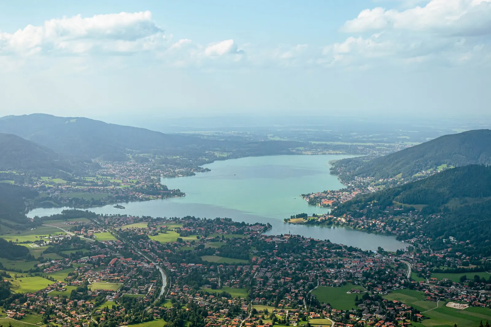 Lake Tegernsee from above